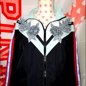 PINK Victoria's Secret Rare Silver Bling Windbreaker S/M NWOT 😊